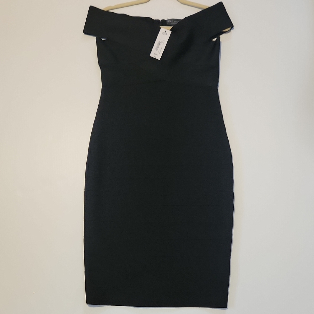 BOLD elements Strapless Black Dress NWT